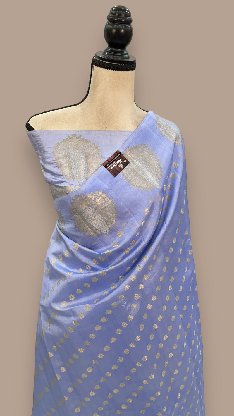 Pure Mango Silk Banarasi Handloom Saree - The Handlooms