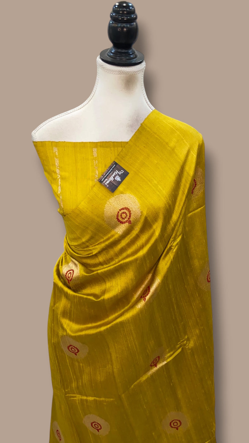 Pure Raw Silk Handloom Banarasi Saree