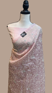Pure Organza Chikankari Handloom Banarasi Saree - The Handlooms