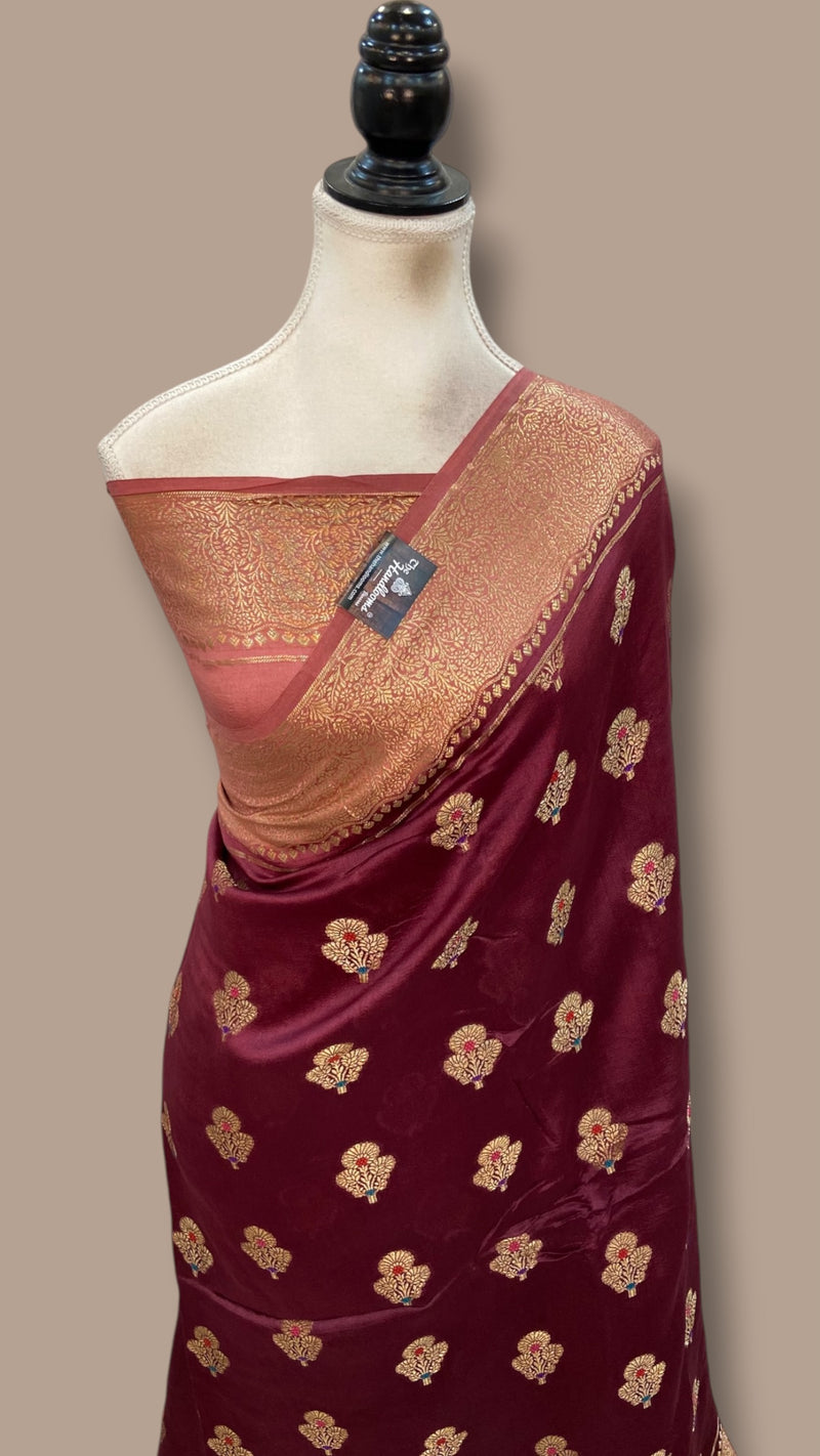Pure Mango Silk Banarasi Handloom Saree - The Handlooms