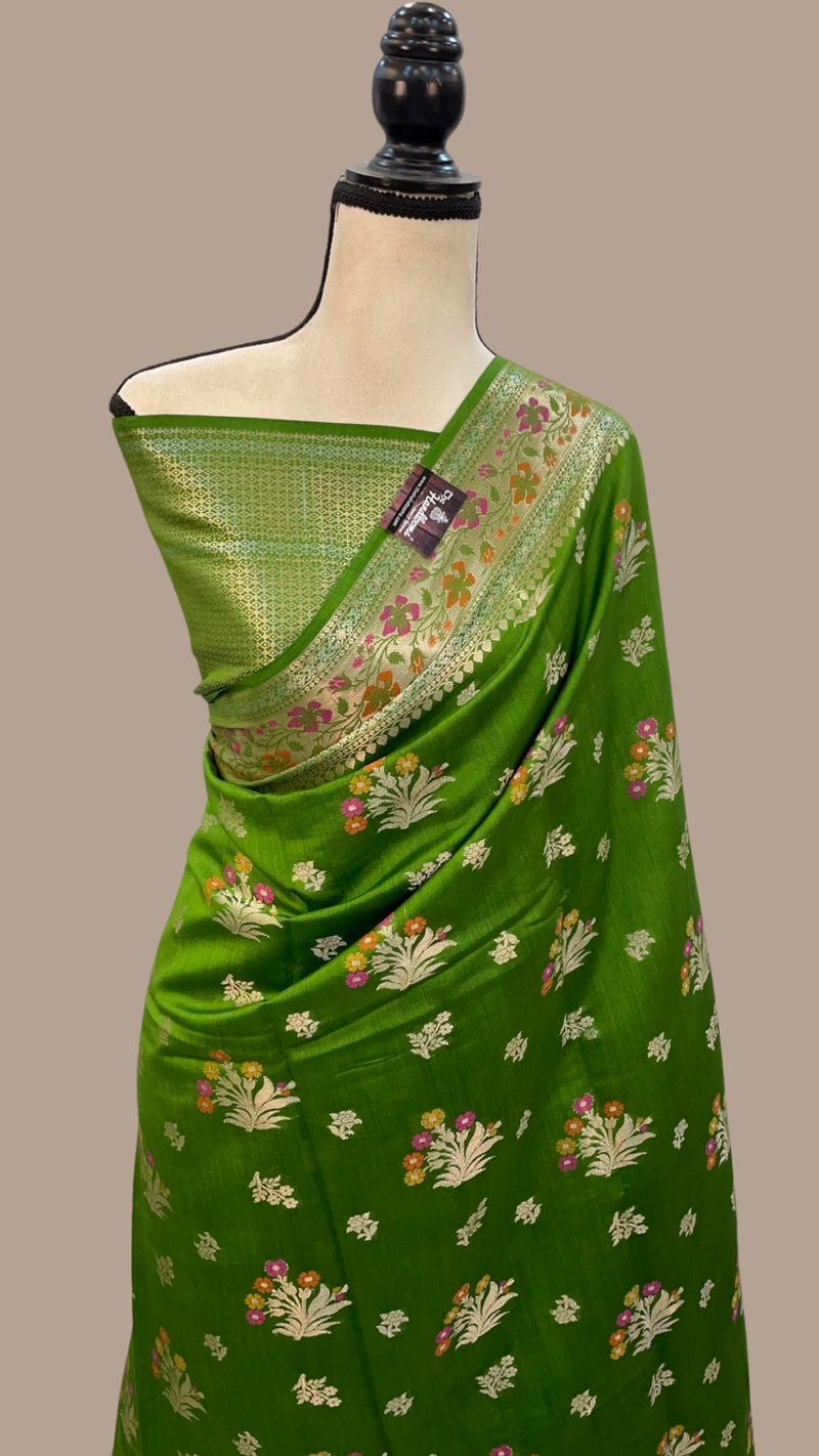 Pure Chiniya Silk Handloom Banarasi Saree - The Handlooms