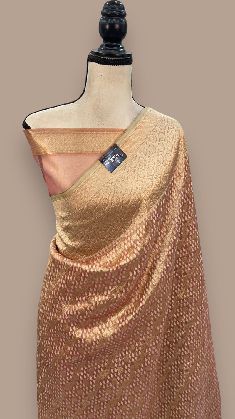 Pure Tissue Reshmi zari Banarasi Saree - The Handlooms