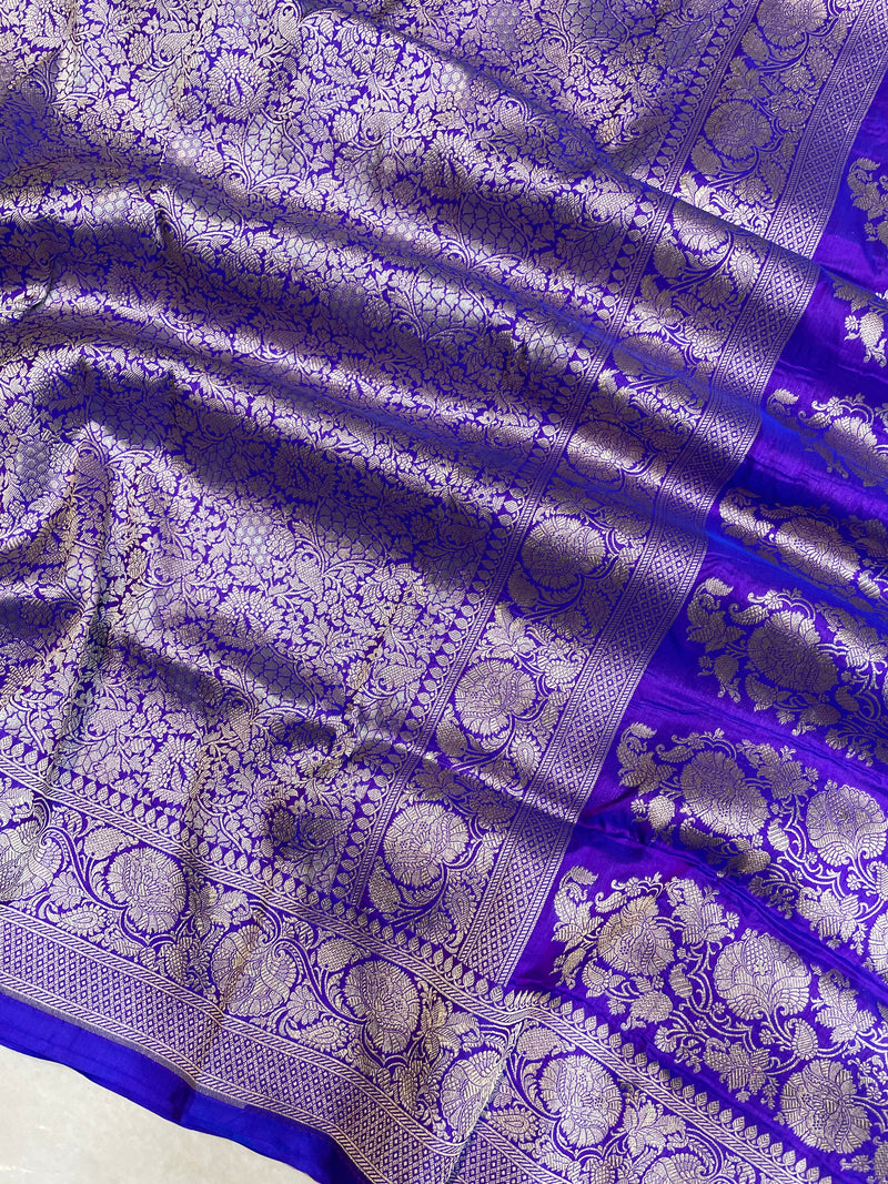 Pure Katan Silk Banarasi Handloom Saree - Tanchui Brocade - The Handlooms
