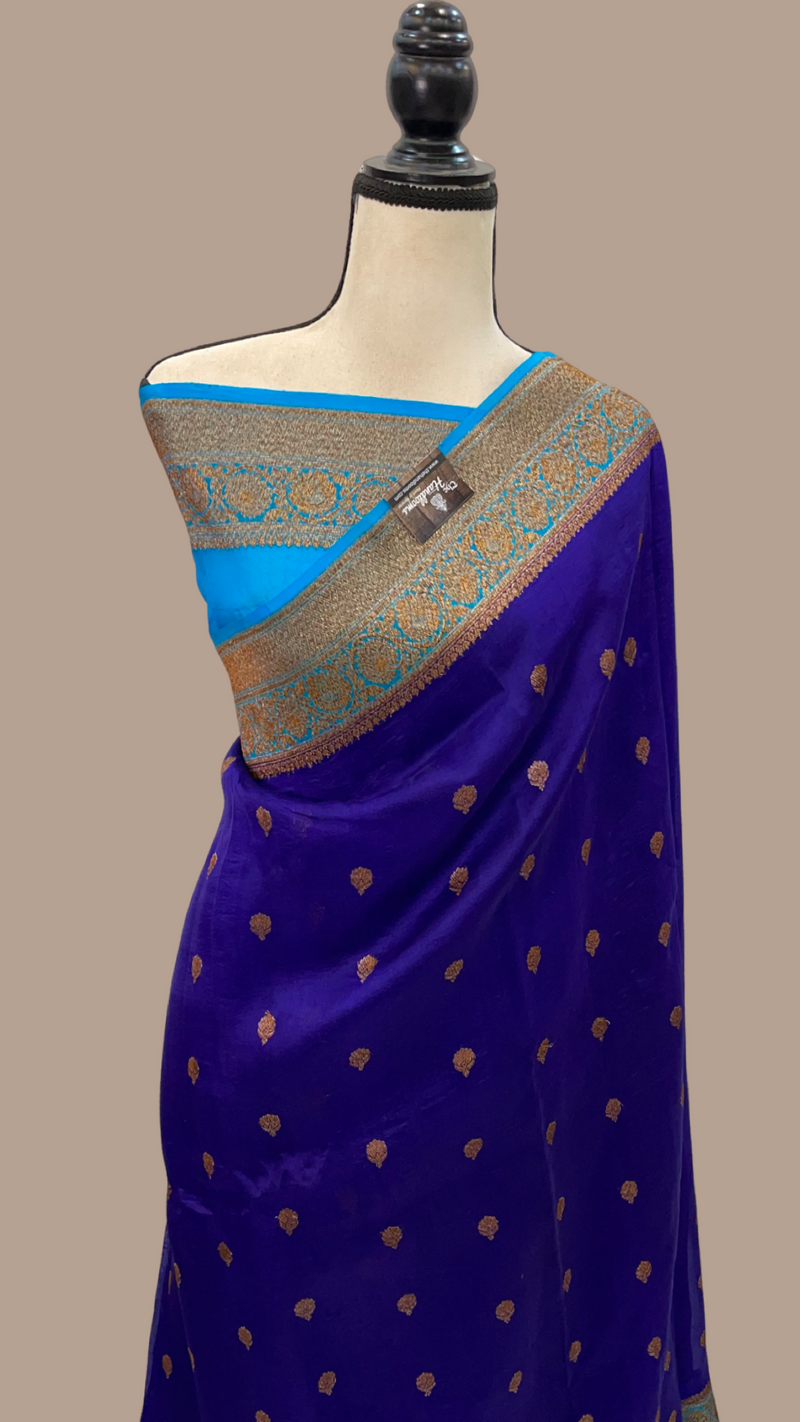 Pure Kora Handloom Banarasi Saree - The Handlooms