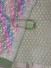 Pure Khaddi Georgette Banarasi Dress material - The Handlooms