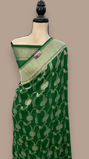 Tussar Georgette Handloom Banarasi Saree - The Handlooms