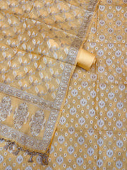 Pure Butter Silk Banarasi Dress material - The Handlooms