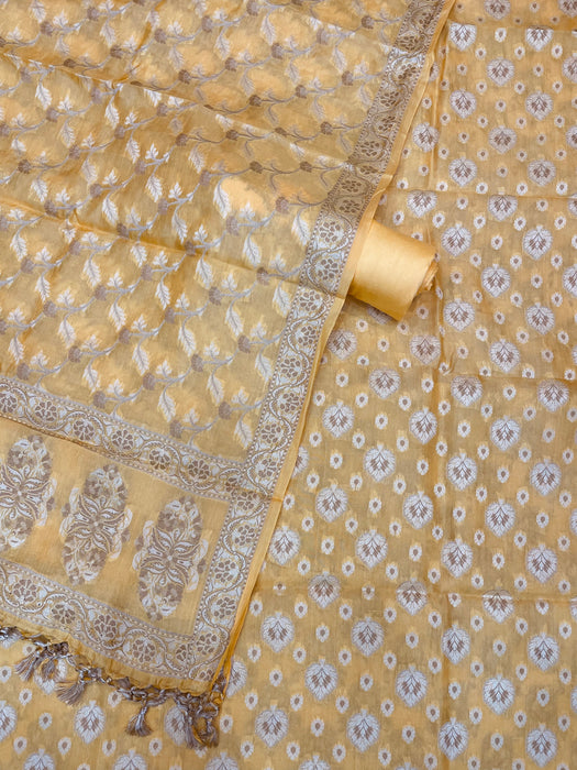 Pure Butter Silk Banarasi Dress material