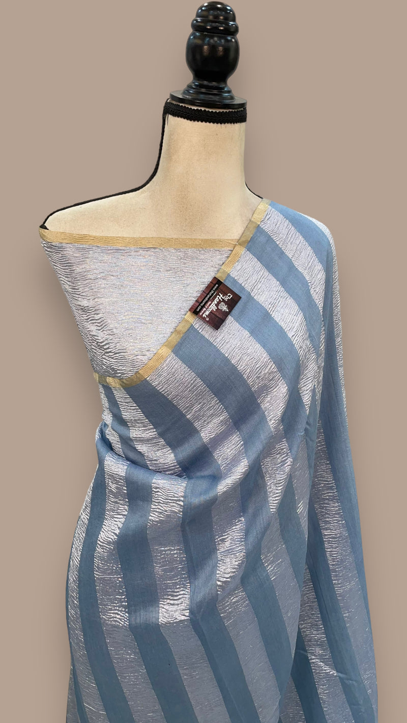 Pure Moonga Tissue Silk Banarasi Handloom Saree - The Handlooms