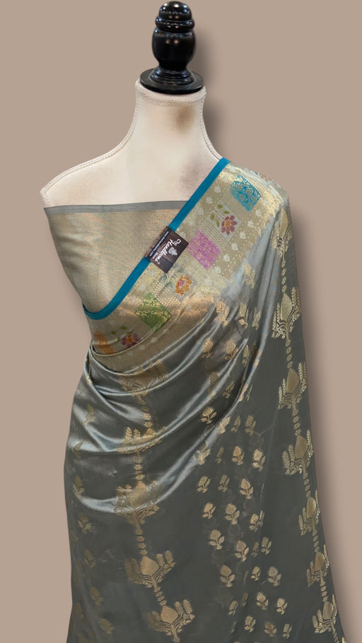 Pure Mango Silk Banarasi Handloom Saree - The Handlooms