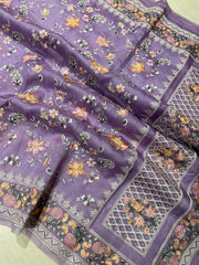 Pure Organza Chikankari Handloom Banarasi Saree - The Handlooms