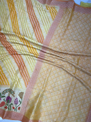 Pure Chiffon Khaddi Banarasi Saree - The Handlooms