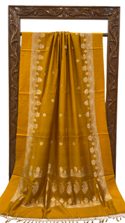 Pure Moonga Khaddi Handloom Banarasi Saree - The Handlooms