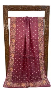 Tussar Silk Handloom Banarasi Saree With Chikankari - The Handlooms