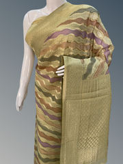 Pure Georgette Banarasi Saree With Rangkat Digital Print - The Handlooms