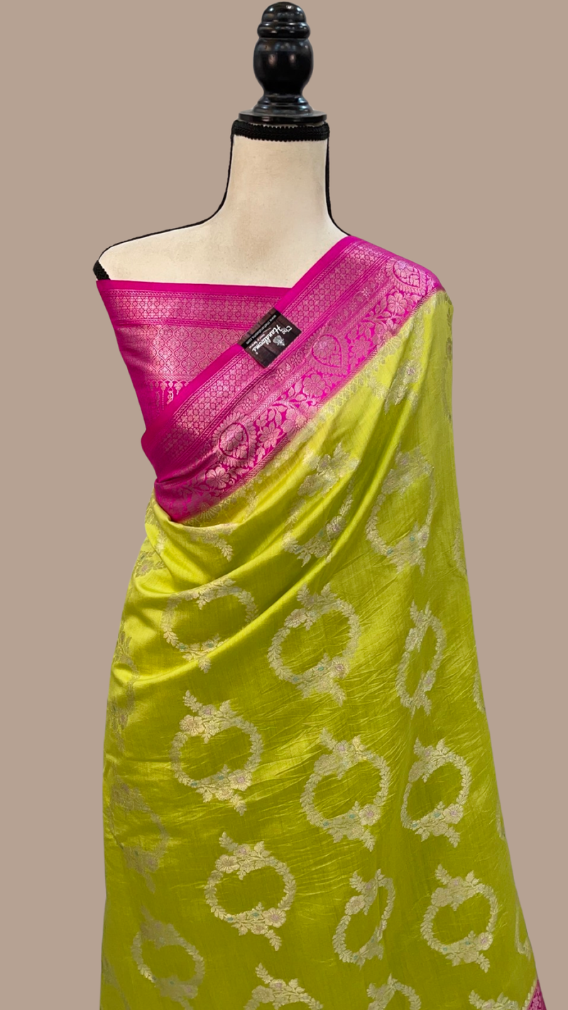 Pure Chiniya Silk Handloom Banarasi Saree - The Handlooms