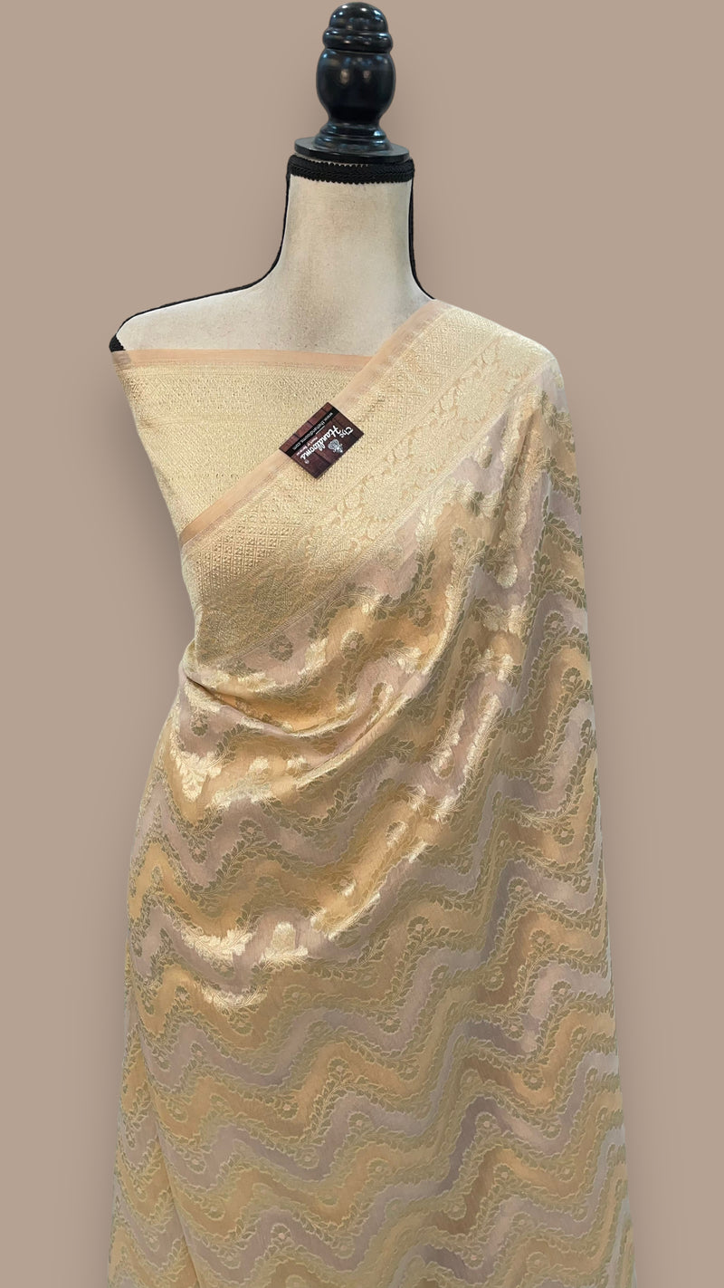 Pure Cotton Banarasi Brocade Handloom Saree - The Handlooms