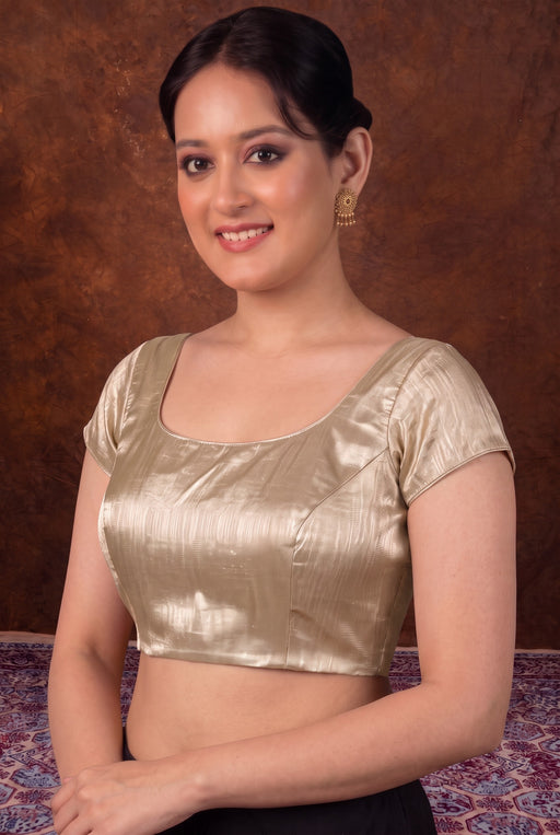 Pure Banarasi Tisuue Silk Blouse - The Handlooms