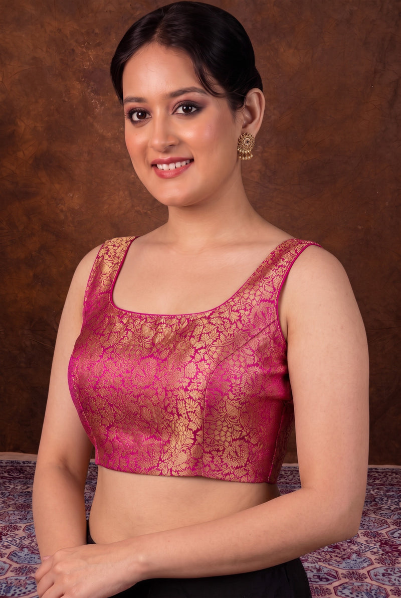 Pure Banarasi Silk Tanchui Brocade Blouse