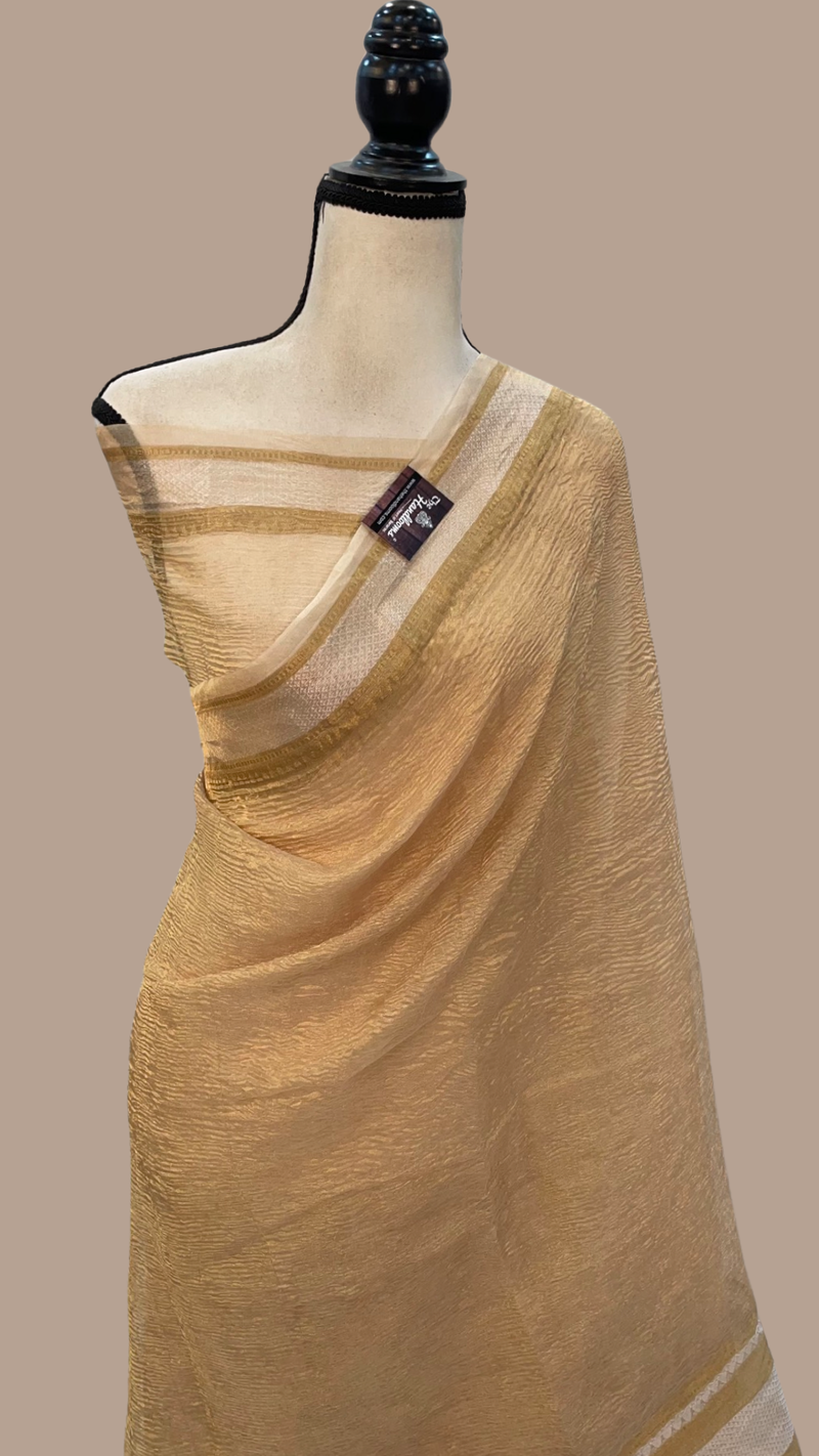 Pure Kora Tissue Handloom Banarasi Saree - The Handlooms
