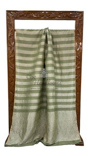 Pure Moonga Tissue Silk Banarasi Handloom Saree - The Handlooms