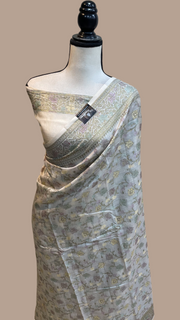 Pure Butter Crepe Banarasi Saree - The Handlooms