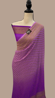 Khaddi Georgette Banarasi Saree -  Antique zari - The Handlooms