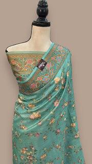 Tussar Silk Handloom Banarasi Saree With Chikankari - The Handlooms