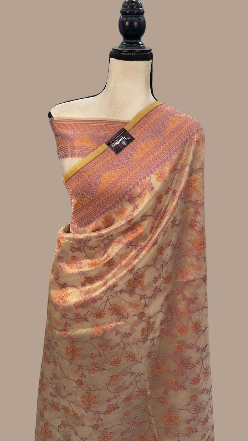 Pure Kora Tissue Handloom Banarasi Saree - The Handlooms