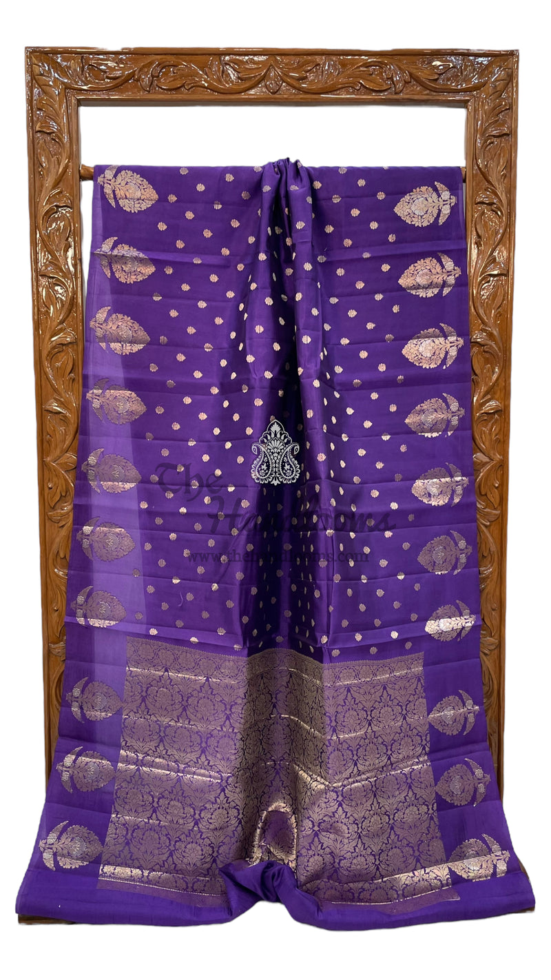 Pure Mango Silk Banarasi Handloom Saree - The Handlooms
