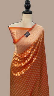 Pure Katan Silk Banarasi Handloom Saree - All over jaal work - The Handlooms