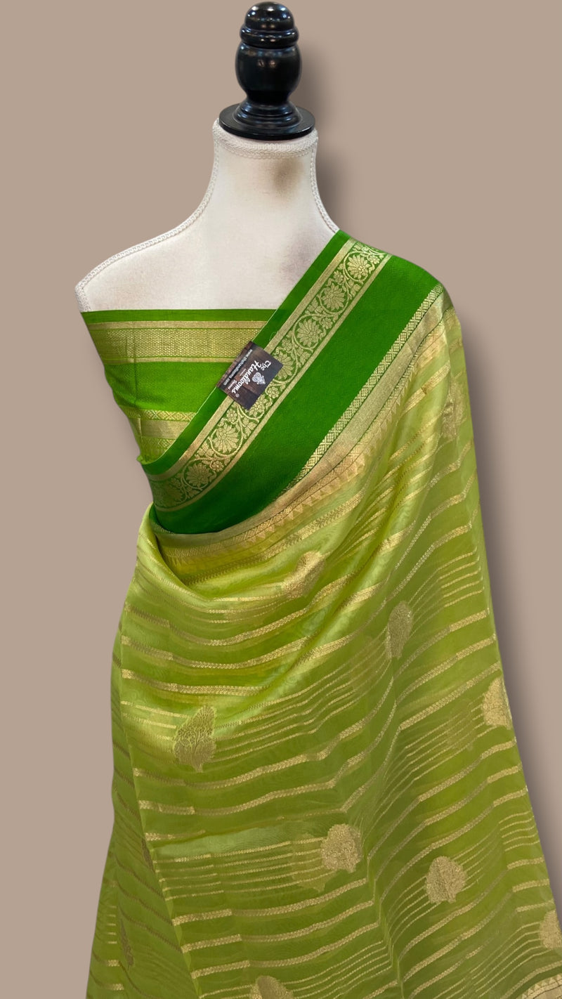 Pure Kora Silk Handloom Banarasi Saree