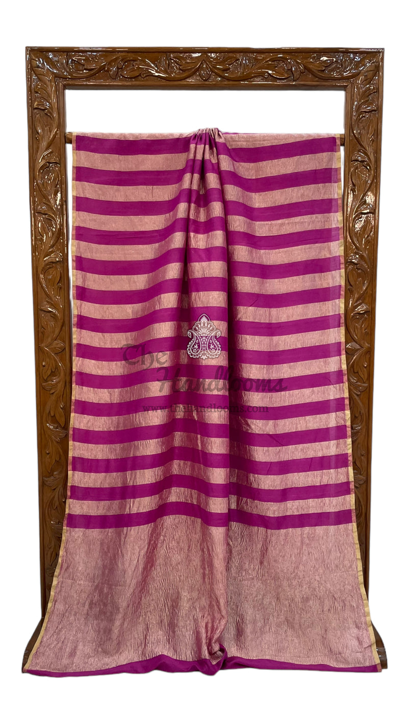 Pure Moonga Tissue Silk Banarasi Handloom Saree - The Handlooms