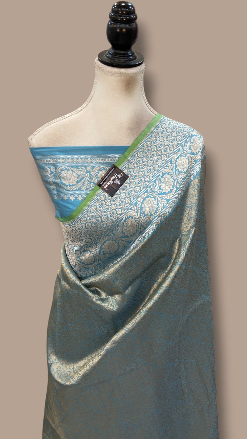 Regal Pure Katan Silk Banarasi Saree – Handwoven Tanchui Brocade