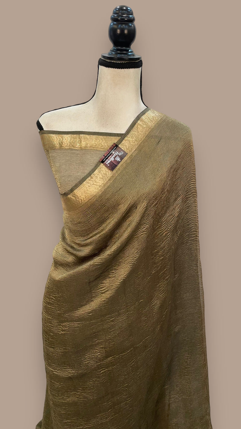 Pure Kora Tissue Handloom Banarasi Saree - The Handlooms