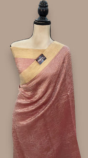 Pure Kora Tissue Crush Handloom Banarasi Saree - The Handlooms