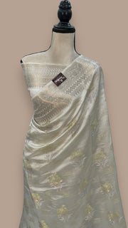 Pure Mango Silk Banarasi Handloom Saree - The Handlooms