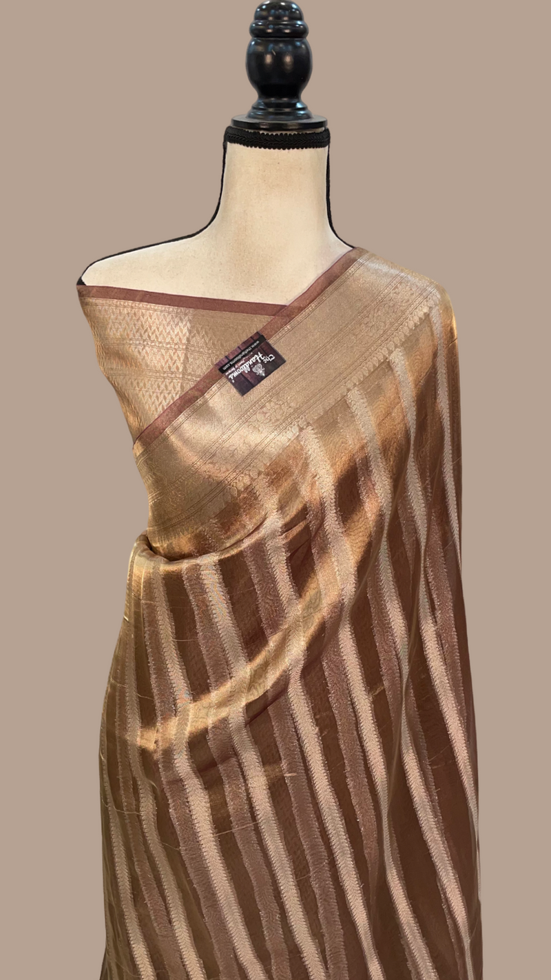 Pure Kora Tissue Handloom Banarasi Saree - The Handlooms