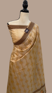 Pure Tussar Silk Handloom Banarasi Saree - The Handlooms