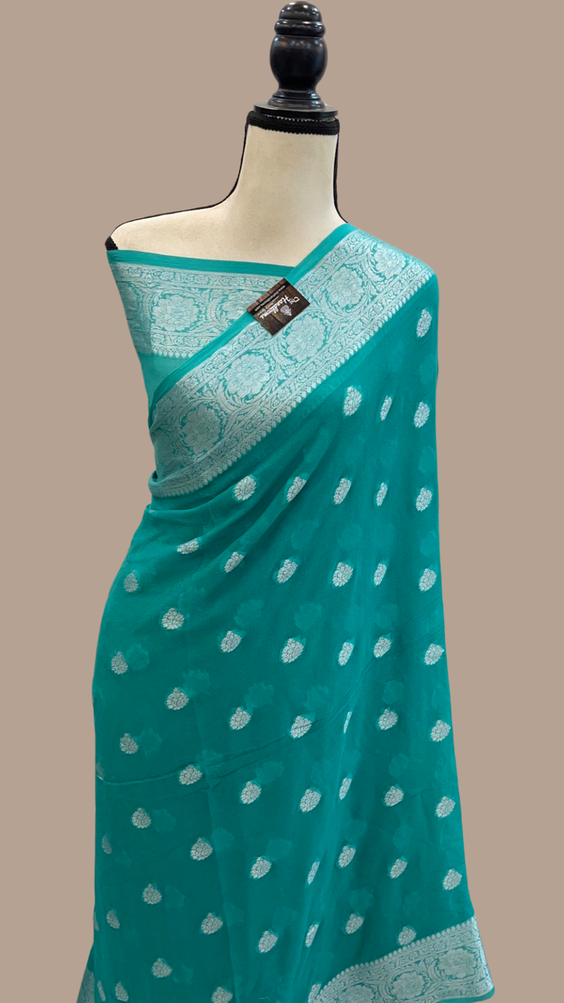 Pure Chiffon Khaddi Banarasi Saree - The Handlooms