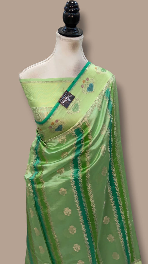 Pure Mango Silk Banarasi Handloom Saree - The Handlooms