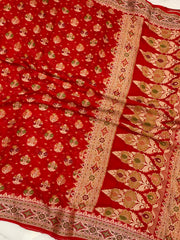 Pure Chiffon Khaddi Banarasi Saree - The Handlooms