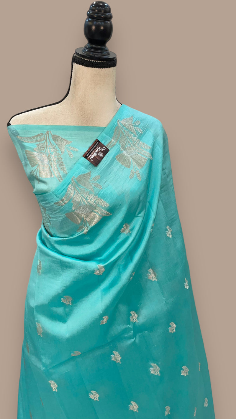 Pure Mango Silk Banarasi Handloom Saree - The Handlooms