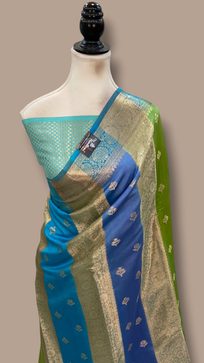 Pure Chiniya Tissue Silk Handloom Banarasi Saree