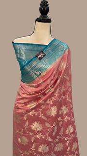 Pure Chiniya Silk Handloom Banarasi Saree - The Handlooms