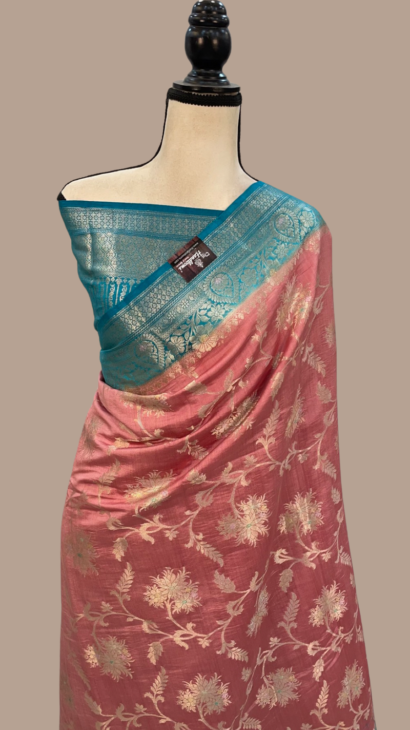 Pure Chiniya Silk Handloom Banarasi Saree - The Handlooms