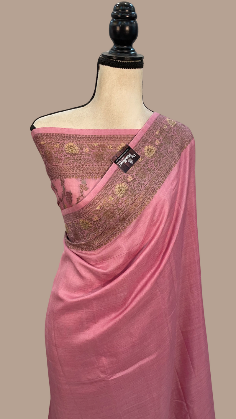 Pure Butter Crepe Banarasi Saree - The Handlooms