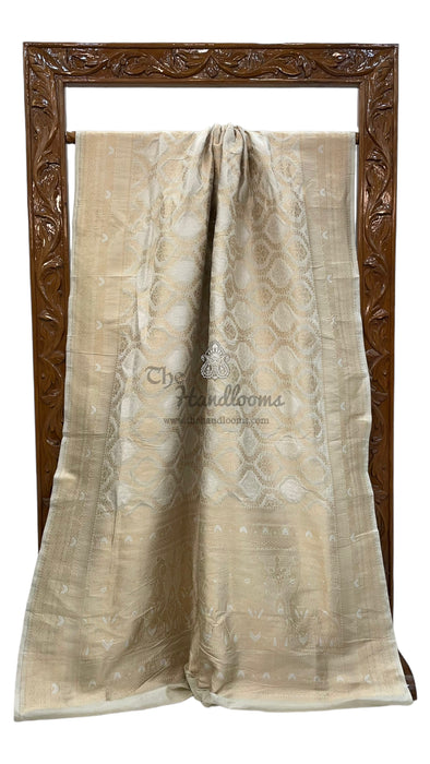 Pure Katan Silk Banarasi Handloom Saree - All over Sona Roopa Jaal work