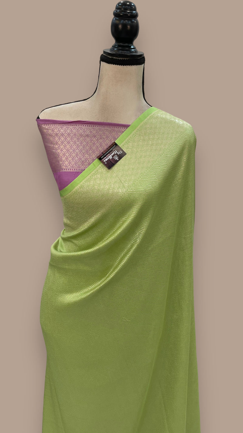 Pure Mashru Silk Banarasi Handloom Saree - The Handlooms