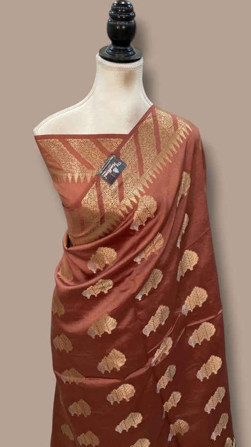 Pure Mango Silk Banarasi Handloom Saree - The Handlooms